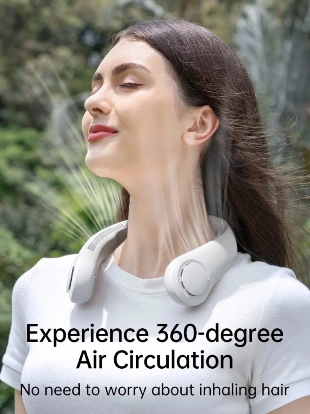 🔥 BUNDLE OF 2 JISULIFE Portable Neck Fans | 5 speeds | 18 H Battery New/Open Box